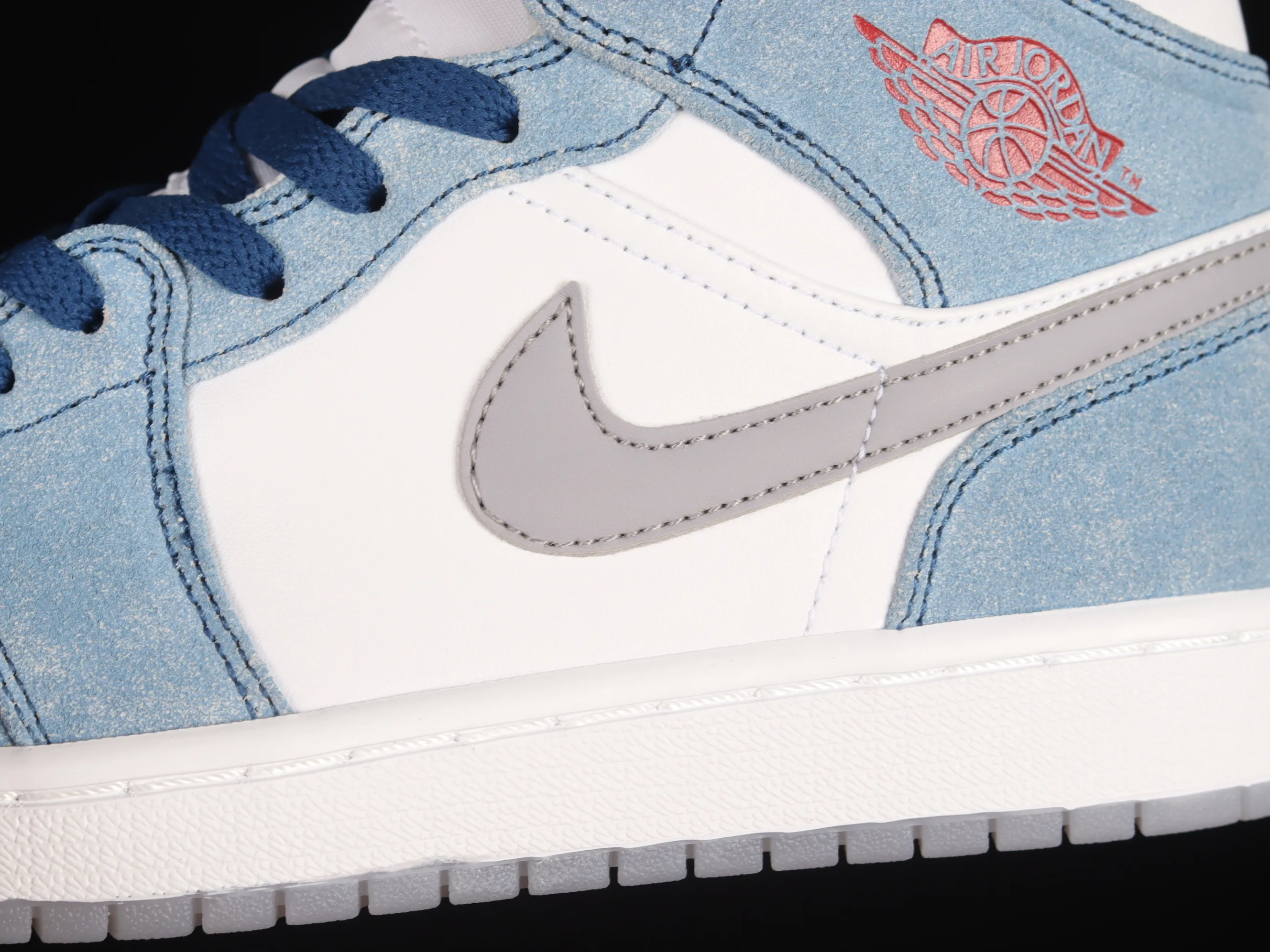 All categories Air Jordan Jordan series basketball shoes Air Jordan 1 Mid Air Jordan 1 Mid "French Blue" AJ1 Joe 1 washed blue mid-top basketball shoes DN3706-401